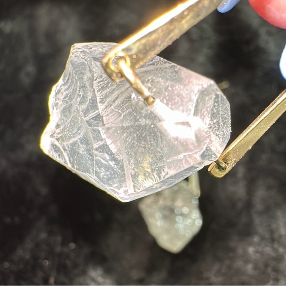 Herkimer Natural Rock Crystal Drop Earrings  - N w/o T - Picture 5 of 7